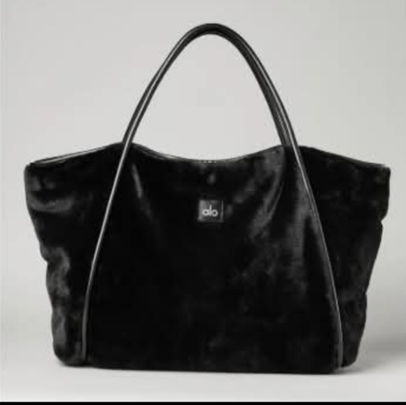 ALO Yoga Bags Alo Yoga Faux Fur Tote Bag In Black Poshmark